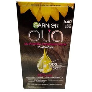 Garnier Olia Hair Color Women 4.60 Dark Intense Auburn Ammonia Free Permanent